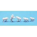 Unpainted 3D-Printed Figures -- Mountain Goats (Assorted) pkg(5), HO, ALL SCALE MINIATURES 870964