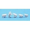 Unpainted 3D-Printed Figures -- Mountain Goats (Assorted) pkg(5), HO ALL SCALE MINIATURES 870964
