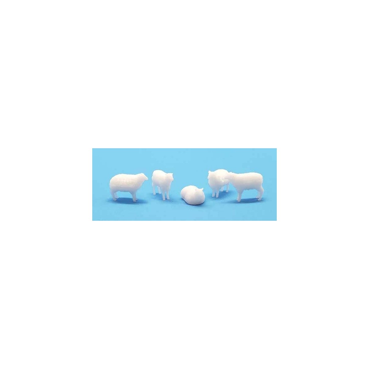Sheep -- Unpainted 3D Printed Figures pkg(5), HO ALL SCALE MINIATURES 870963