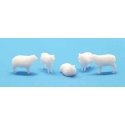 Sheep -- Unpainted 3D Printed Figures pkg(5), HO, ALL SCALE MINIATURES 870963