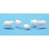 Sheep -- Unpainted 3D Printed Figures pkg(5), N ALL SCALE MINIATURES 1600963