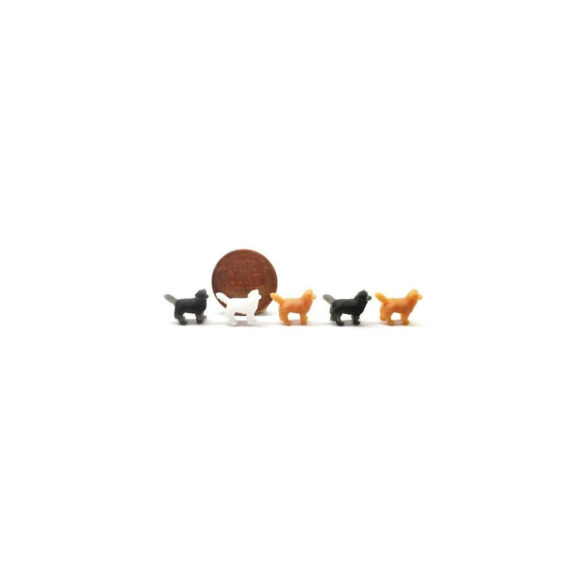 Dogs -- Unpainted 3D Printed Figures Multiple Colors pkg(5), HO ALL SCALE MINIATURES 870962