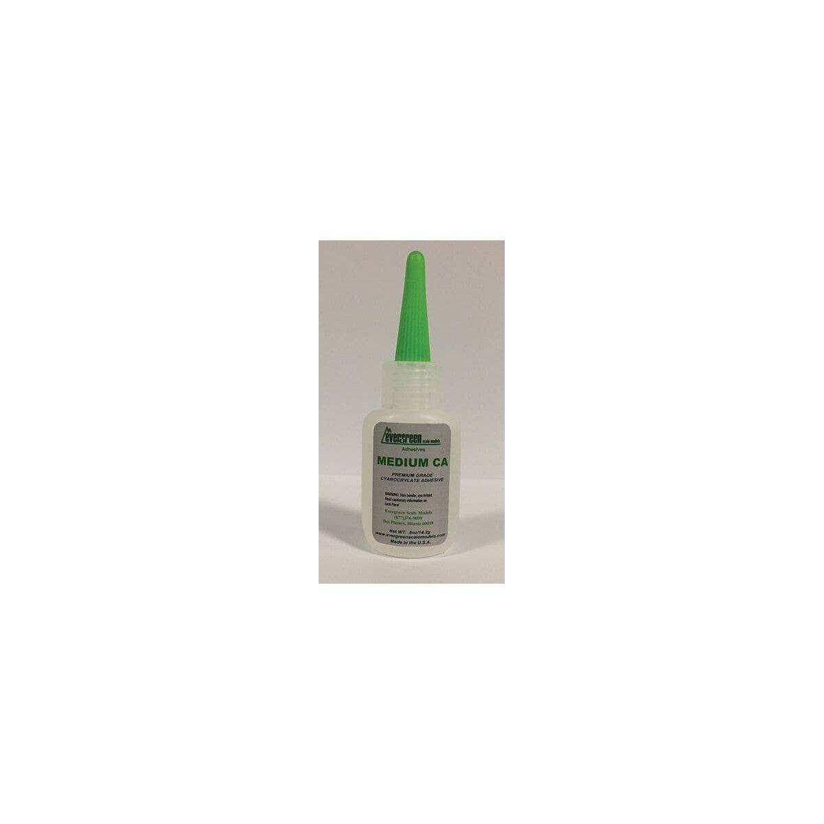 Medium Viscosity Cyanoacrylate CA Adhesive -- 1/2oz 14.8mL, All Scales, Evergreen Scale Models 62
