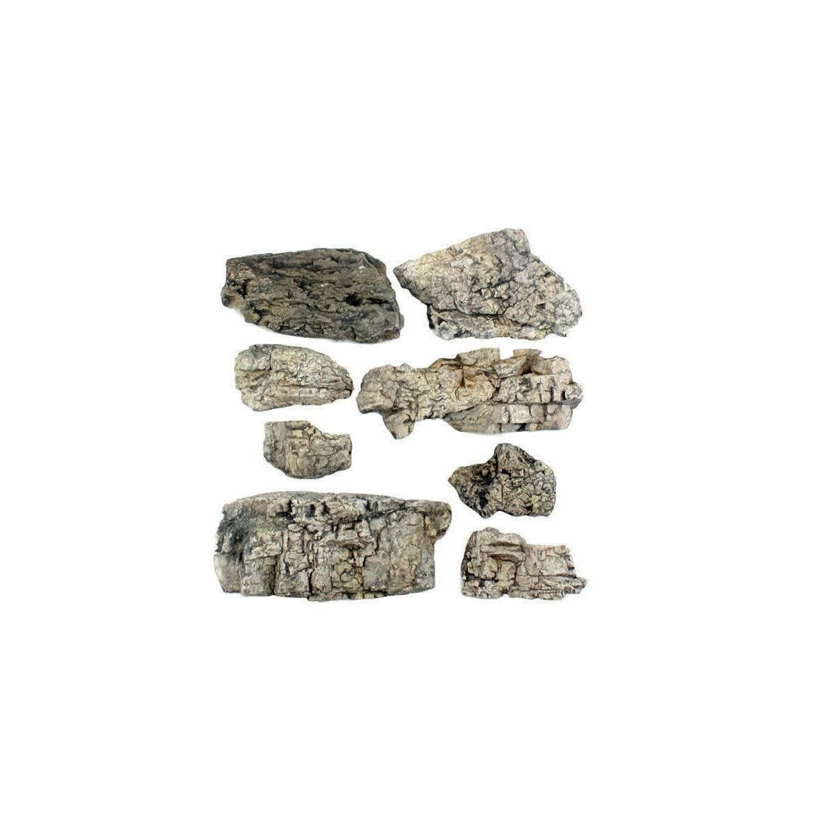 Faceted Rocks - Ready Rocks -- 8 Pieces, ALL Woodland Scenics 1137