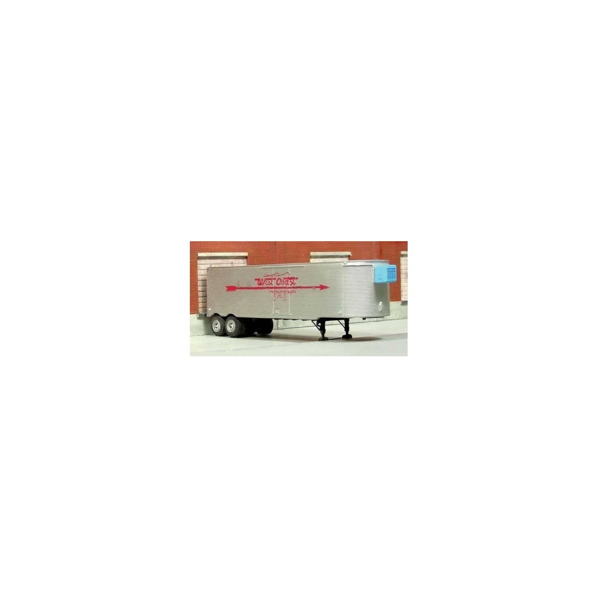 1951-1955 Fruehauf 34′ Stainless Steel West Coast Reefer Trailer - Resin Kit -- Unpainted with West Coast Fast Freight Decals,