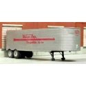 1951-1955 Fruehauf 34′ Stainless Steel West Coast Dry Van Trailer - Resin Kit -- Unpainted with Watson Bros. Decals, HO, SYLVA