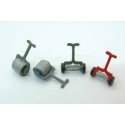 Unpainted Metal Castings -- 2 Each: Hand Mower, Rollers, HO Durango Press 166
