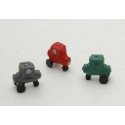 4-Wheel Welding Carts -- Unpainted Metal Castings pkg(3), HO, Durango Press 167