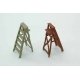 Step Ladder -- Unpainted Metal Castings pkg(2), HO, Durango Press 179