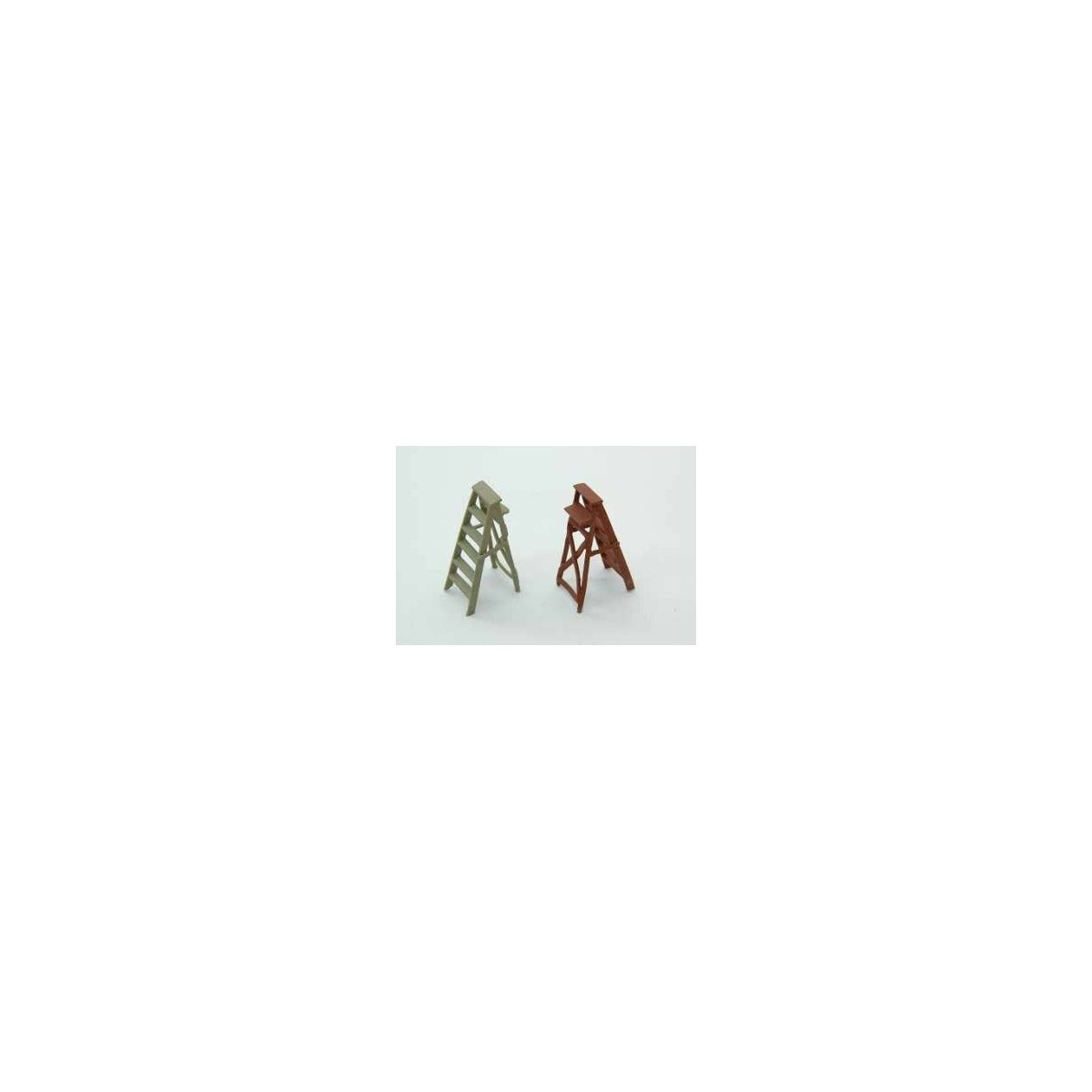 Step Ladder -- Unpainted Metal Castings pkg(2), HO Durango Press 179