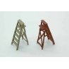 Step Ladder -- Unpainted Metal Castings pkg(2), HO, Durango Press 179