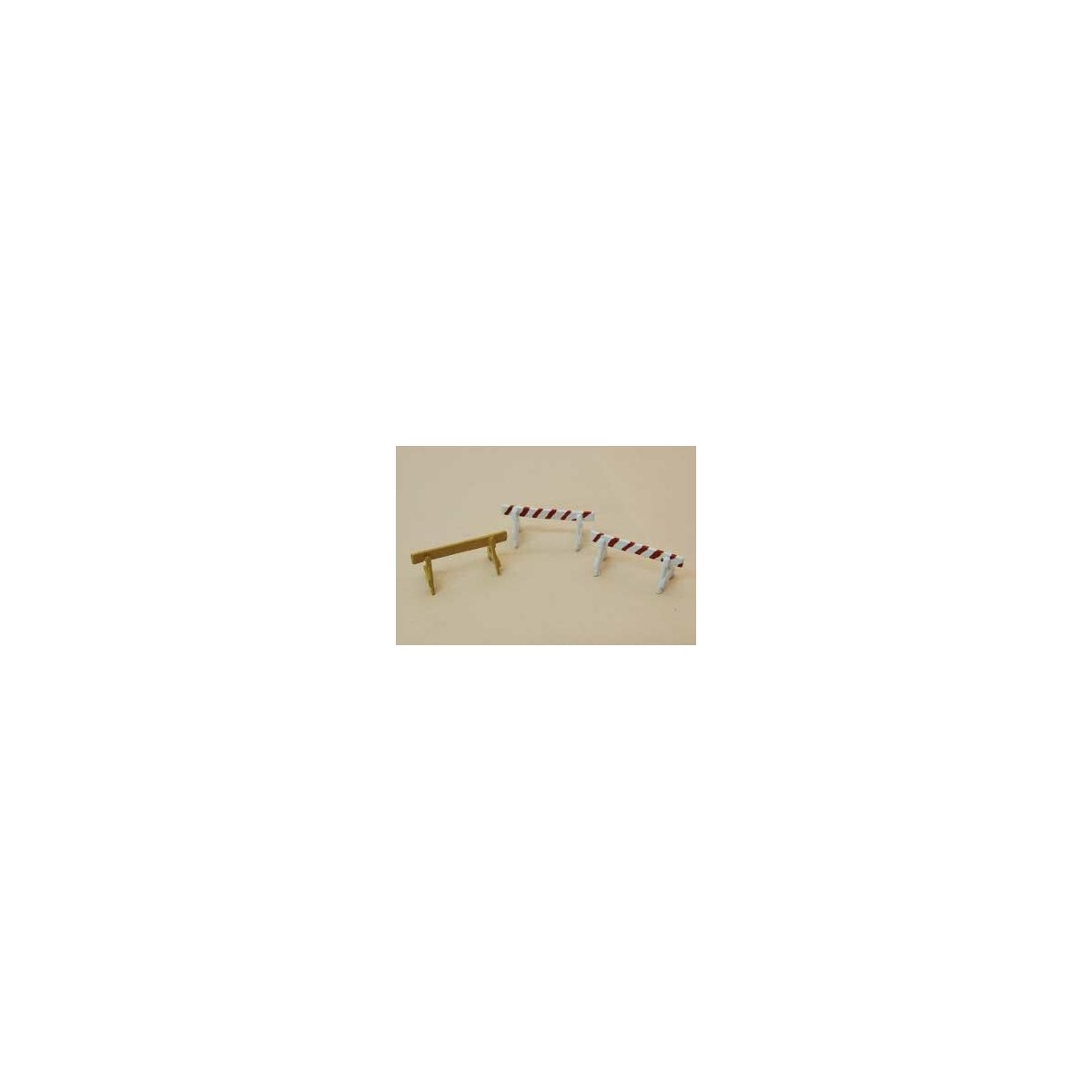 Barricades -- Unpainted Metal Castings pkg(3), HO Durango Press 153