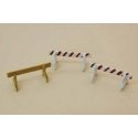 Barricades -- Unpainted Metal Castings pkg(3), HO Durango Press 153