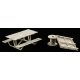 The Cube Modular System Component - Kit (Laser-Cut Architectural Card) -- Detail Pack (6 Pallets, 2 Cable Reels, 1 Picnic Table)