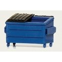 Trash/Recycling Dumpster -- Kit (blue) pkg(3), HO, Hi-Tech Details 8003