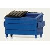Trash/Recycling Dumpster -- Kit (blue) pkg(3), HO Hi-Tech Details 8003