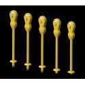 Parking Meter pkg(14) -- Yellow, HO, Hi-Tech Details 8005
