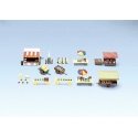 Market Stands & Carts, HO, Faller Gmbh 180582