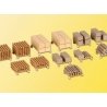 Assorted Cut Wood Loaded Pallets pkg(13), HO Kibri 38607