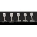 Letter Boxes -- Unpainted Metal Castings pkg(5), HO Durango Press 217