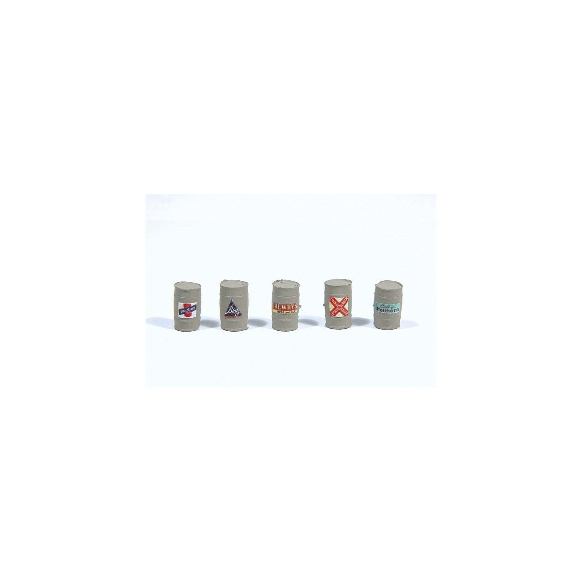 Custom Wood Kegs -- With Vintage Beer Labels pkg(5), HO JL Innovative Design 719