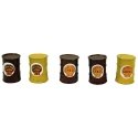 Custom Oil Barrel pkg(5) -- Shell Oil Company (yellow, red), HO, JL Innovative Design 564