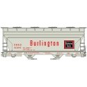ACF 2-Bay Covered Hopper - Kit -- Chicago, Burlington & Quincy 183945 (gray, red, black Large Letter, HO, Accurail Inc 2208
