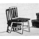 Wood Chairs KIT -- Straight pkg(4), HO, B.T.S. 23016