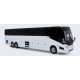 Provost H3-45 Motorcoach Bus - Assembled -- Painted, Unlettered (silver, white), HO Iconic Replicas 870447