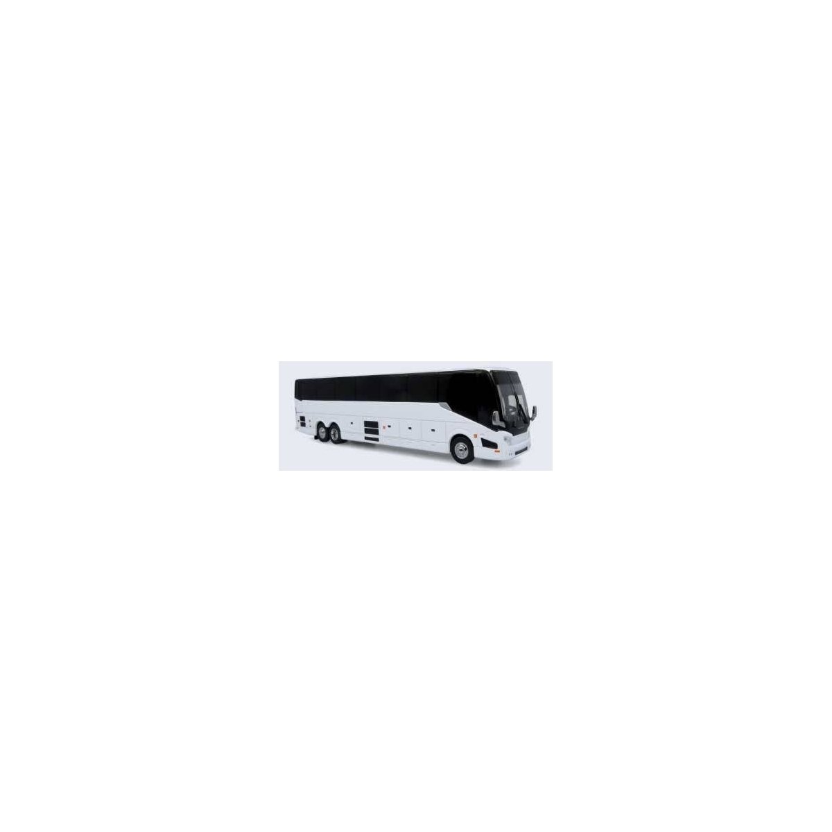 Provost H3-45 Motorcoach Bus - Assembled -- Painted, Unlettered (silver, white), HO Iconic Replicas 870447