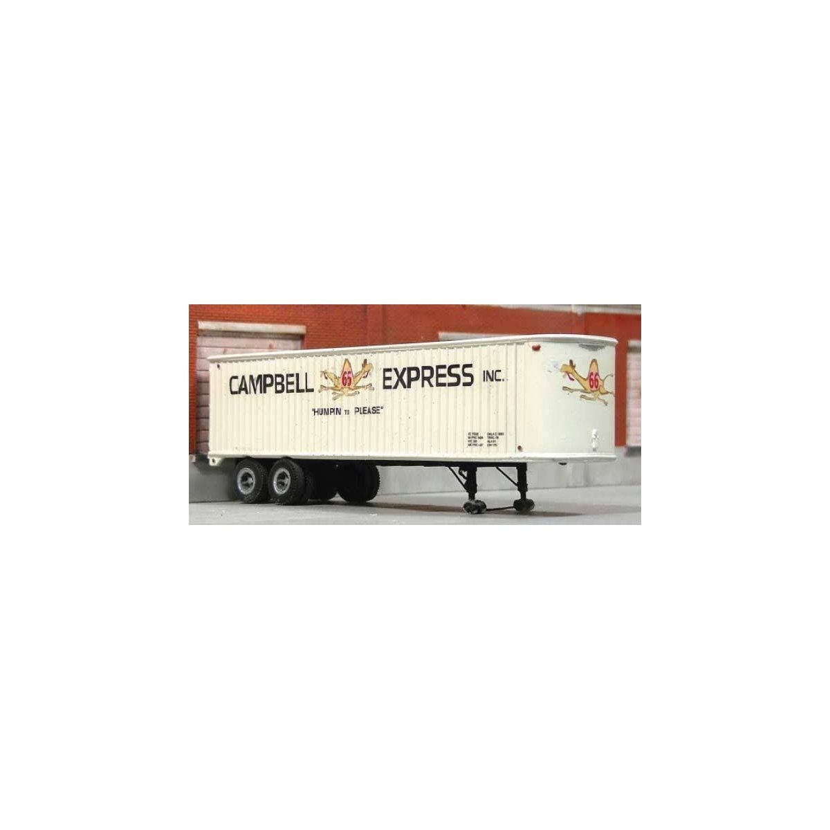 34′ Fruehauf Duravan Dry Van Trailer - Resin Kit -- Unpainted Resin Castings with Campbell Express Decals, HO SYLVAN SCALE MOD