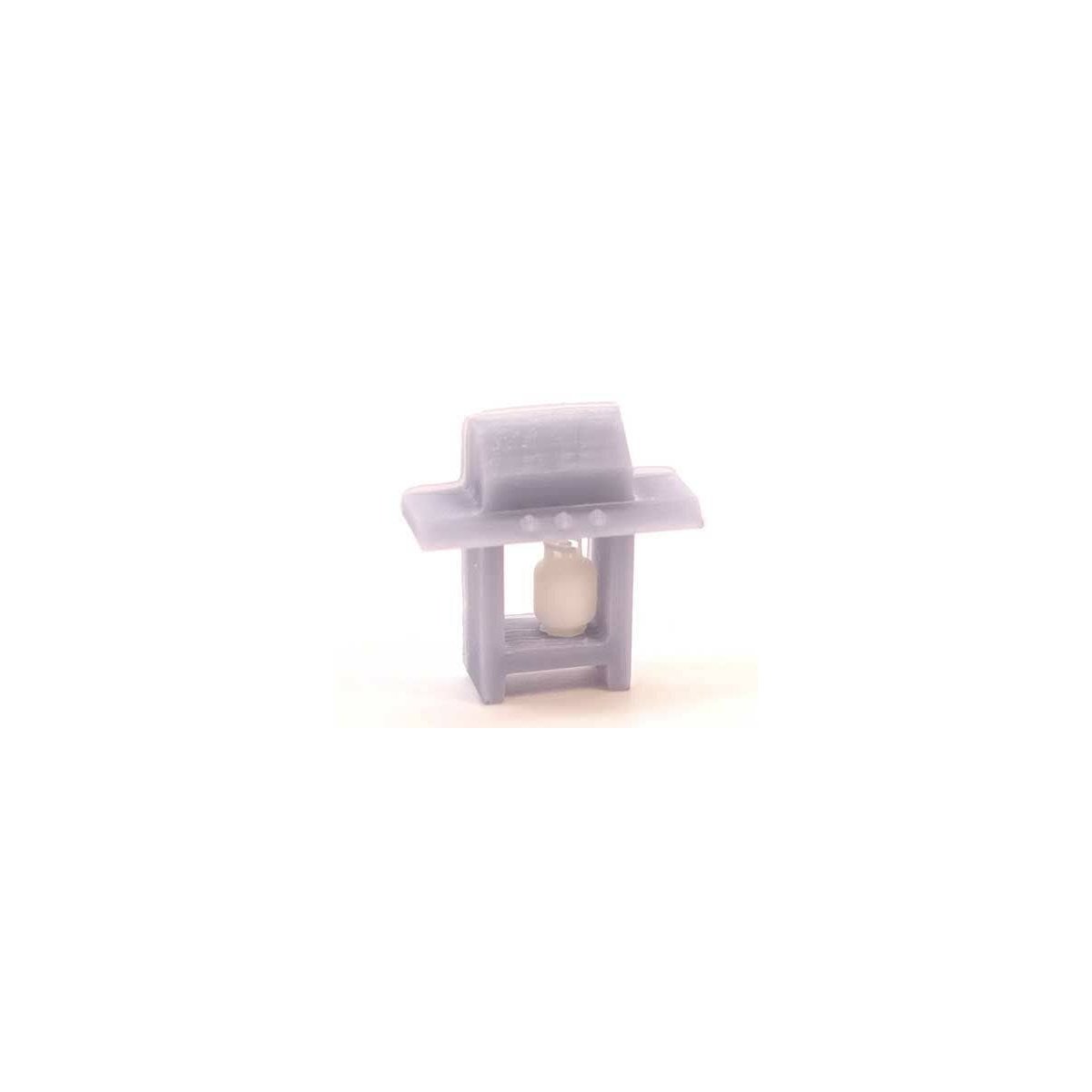 Grill with Lid Attached and Propane Tank, N ALL SCALE MINIATURES 1601864