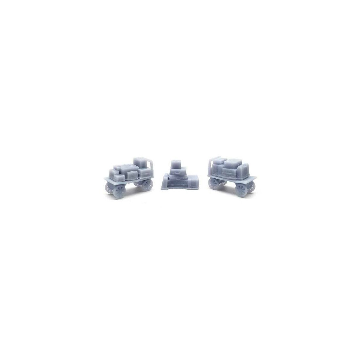 Luggage -- Unpainted 3D Printed Parts pkg(5), HO ALL SCALE MINIATURES 870987