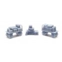 Luggage -- Unpainted 3D Printed Parts pkg(5), HO, ALL SCALE MINIATURES 870987