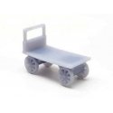 Luggage Carts -- Unpainted 3D Printed Parts pkg(5), N, ALL SCALE MINIATURES 1600985