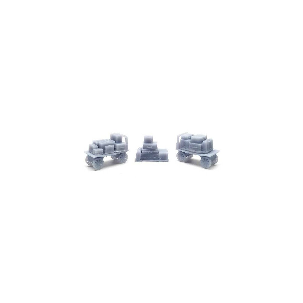 Luggage -- Unpainted 3D Printed Parts pkg(5), N ALL SCALE MINIATURES 1600987