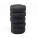Tire Stacks -- Unpainted 3D Printed Parts pkg(5), HO, ALL SCALE MINIATURES 870972