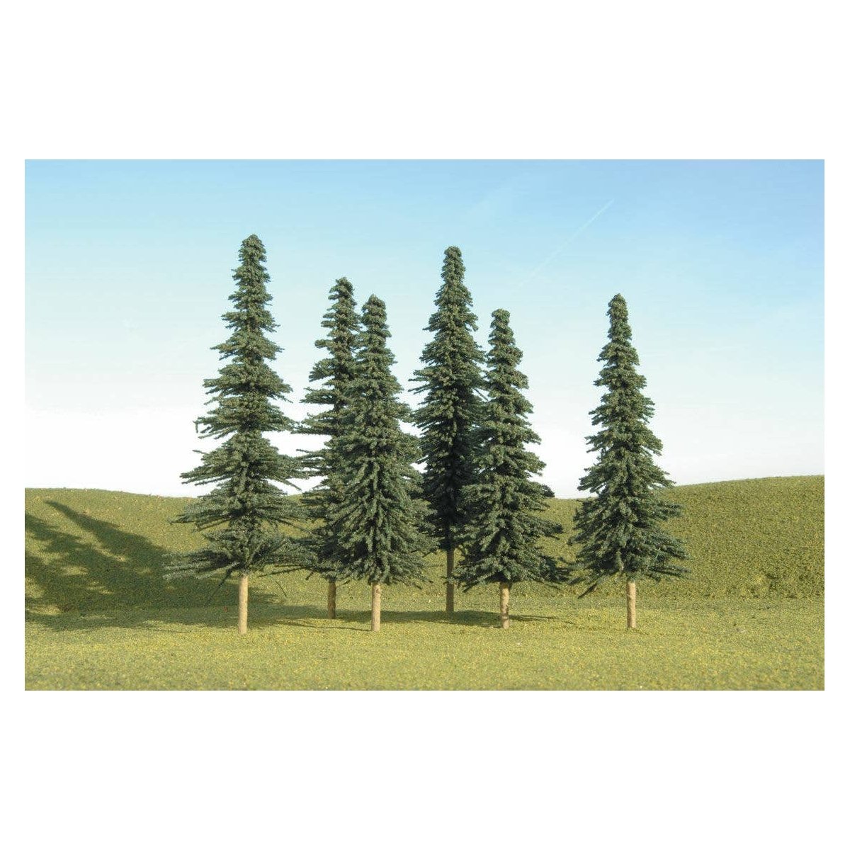 Spruce Trees - SceneScapes(TM) -- 5 to 6′ 12.7 to 15.2cm pkg(6), HO Bachmann Industries 32004