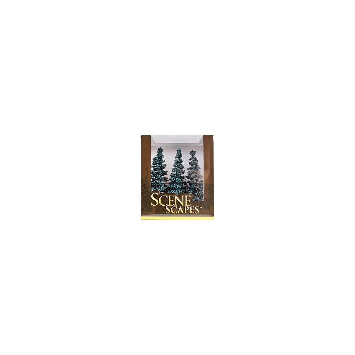 Blue Spruce Trees - SceneScapes(TM) -- 5 - 6′ 12.7 - 15.2cm pkg(6), HO Bachmann Industries 32012