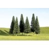 SceneScapes(TM) Layout-Ready Trees -- Pine Trees - 3 to 4′ 7.6 to 10.2cm pkg(9), N Bachmann Industries 32101