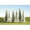 SceneScapes(TM) Layout-Ready Trees -- Pine Trees with Snow 8-10′ pkg(3), O Bachmann Industries 32202