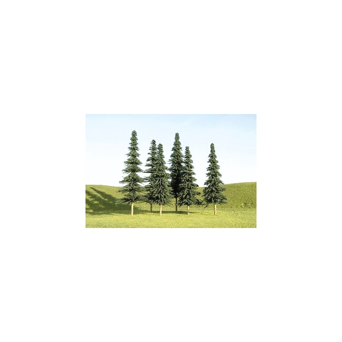 SceneScapes(TM) Layout-Ready Trees -- Spruce Trees 3-4′ pkg(9), N Bachmann Industries 32104