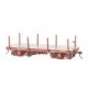 18′ Wood Flatcar - Spectrum(R) -- Data Only (Oxide Red) pkg(2), On30, Bachmann Industries 26511