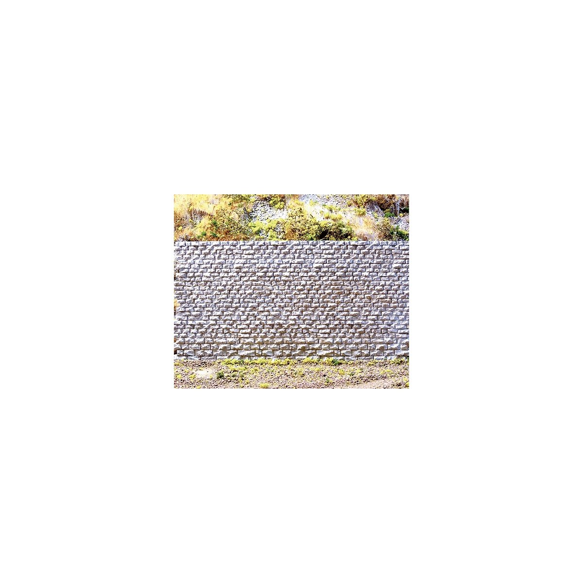 Cut Stone Retaining Wall -- Small - 6-3/4 x 3-13/32′ 17.1 x 8.7cm, ALL Chooch Enterprises 8310