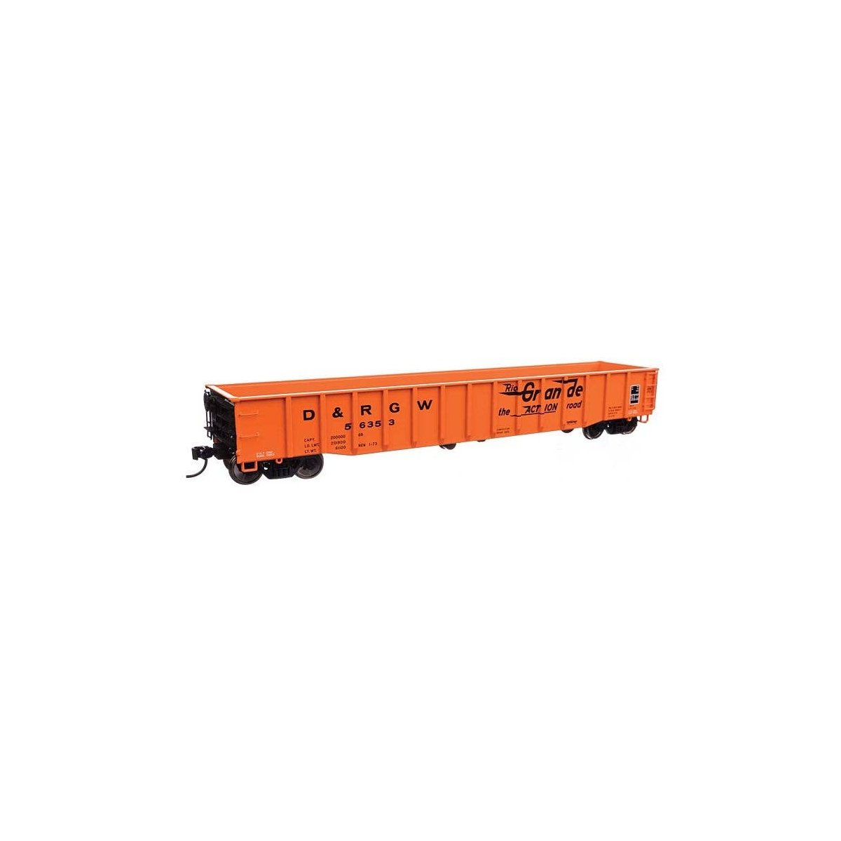 53′ Thrall Gondola - Ready to Run -- Denver & Rio Grande Western(TM) 56353, HO, WalthersProto 105510