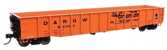 53′ Thrall Gondola - Ready to Run -- Denver & Rio Grande Western(TM) 56353, HO, WalthersProto 105510