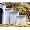 Concrete Stepped Tunnel Abutment -- 4-1/2 x 3-1/2′ 11.4 x 8.9cm pkg(2), HO Chooch Enterprises 8421