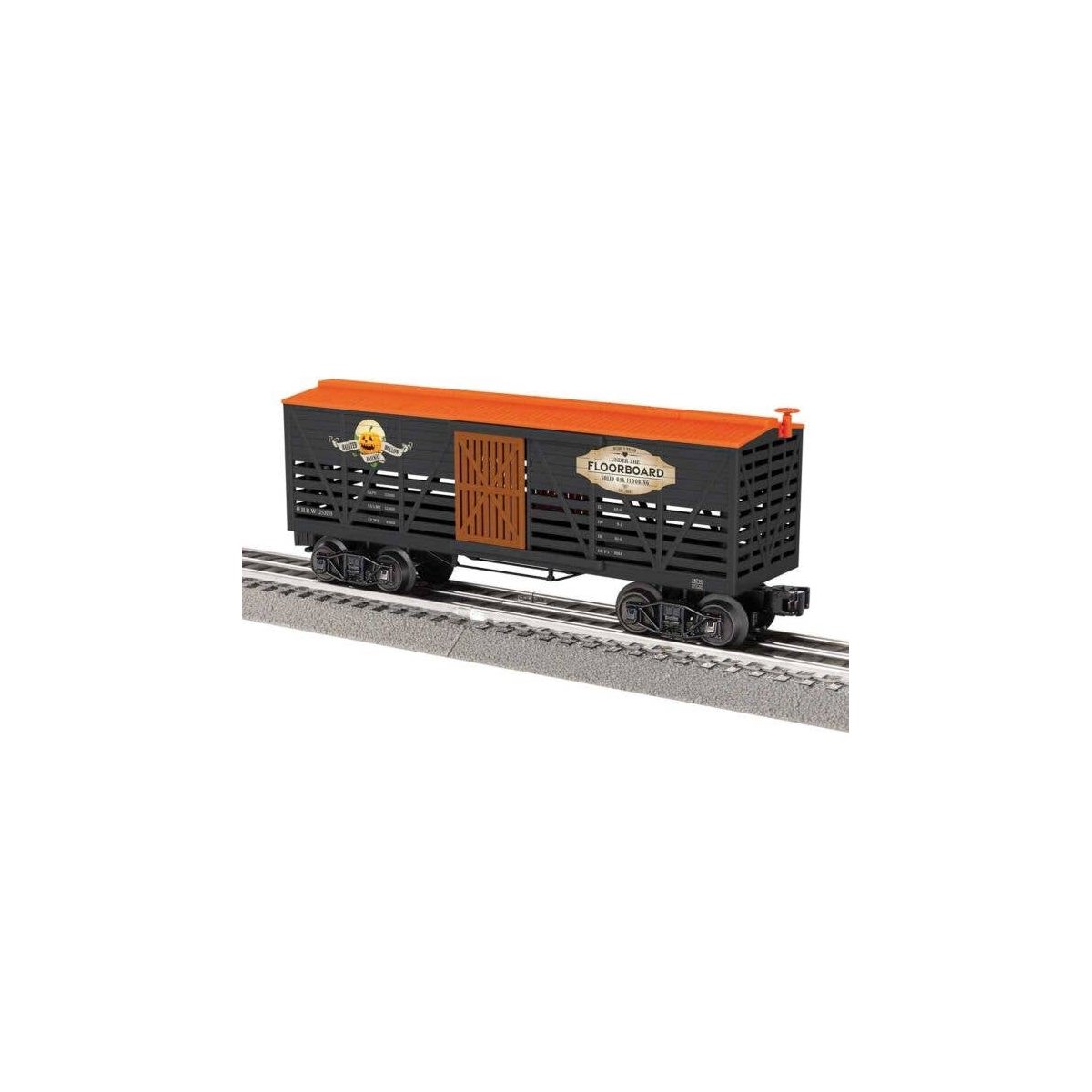 Wood Stock Car - 3-Rail - Ready to Run -- Haunted Hollow Bearts 253110 (Hallloween black, orange, brown), O, Lionel 2528790