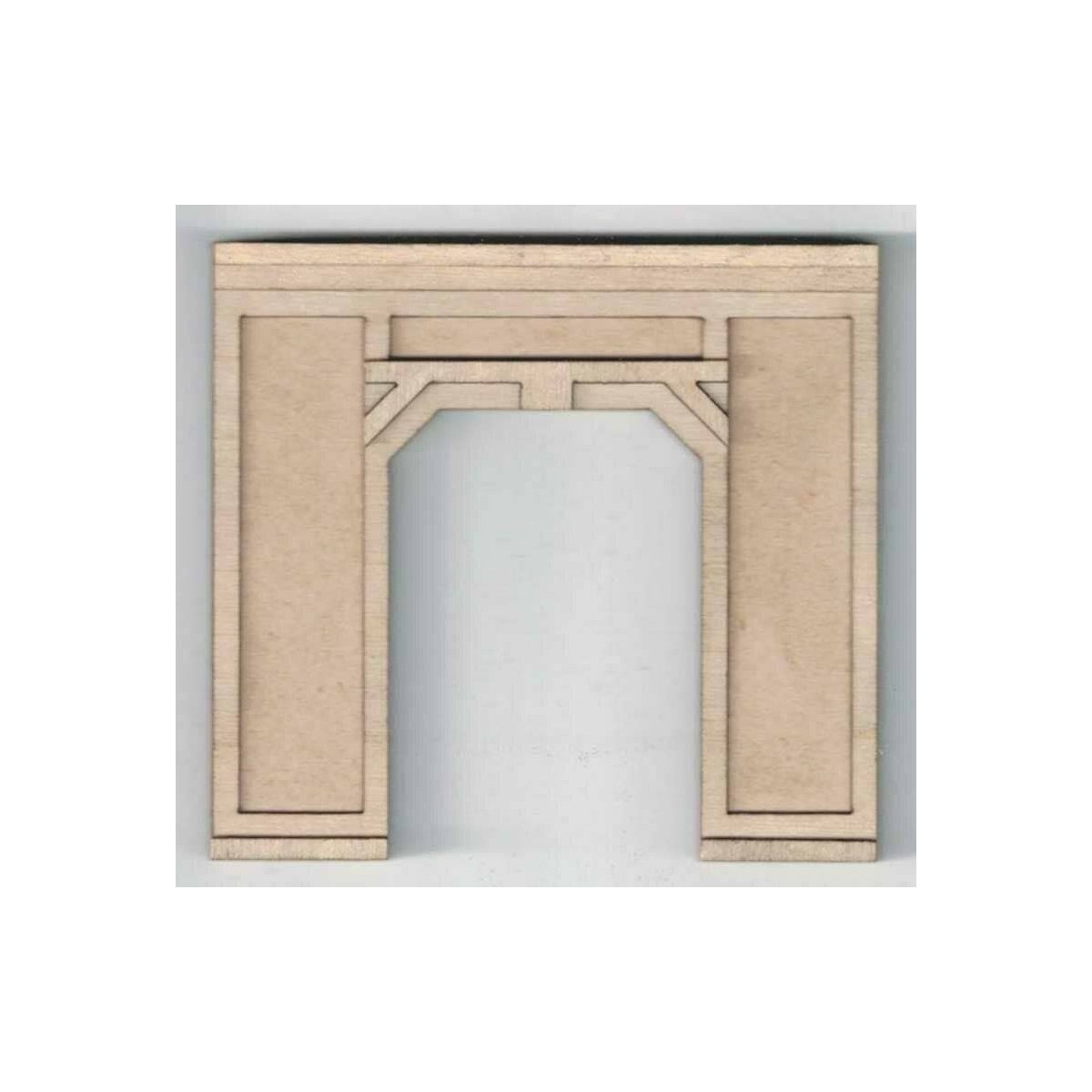 Single-Track Concrete Tunnel Portal - Laser-Cut Wood Kit -- 3 x 2-3/4 x 1/4′, N GCLaser 9107