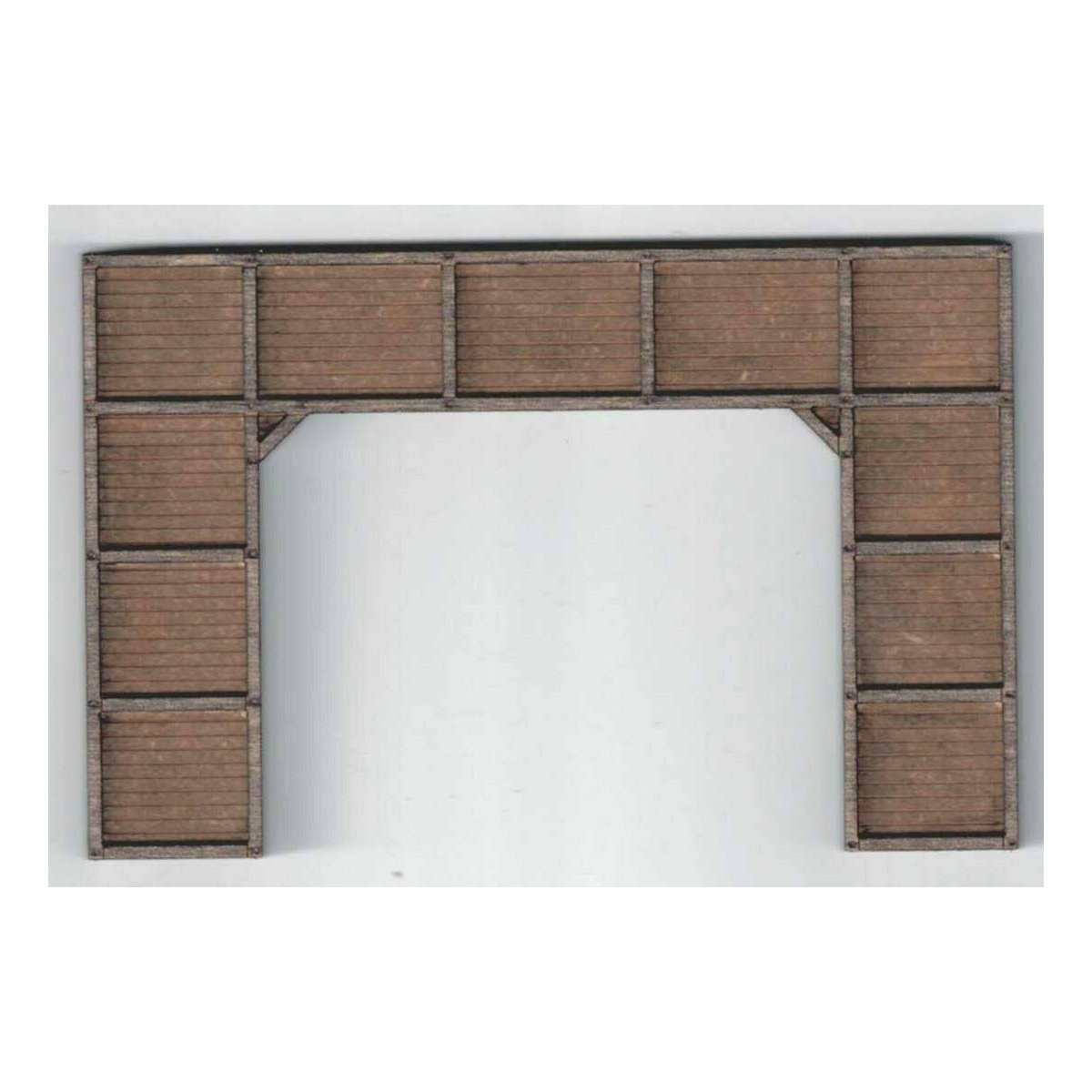 Double-Track Timber Tunnel Portal - Laser-Cut Wood Kit -- 4-13/16 x 2-3/4 x 1/4′ 12.2 x 7 x 0.6cm, N GCLaser 9115
